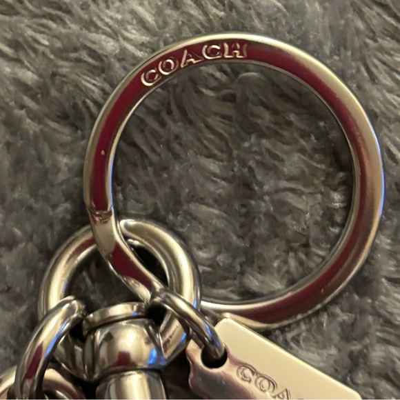 WOW* NWT COACH Studded Heart Coin Pouch & Keychain** - Picture 7 of 8